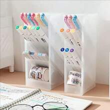 Hộp đựng bút nghiêng 4 ngăn, hộp đựng đồ để bàn, hộp sắp xếp bàn làm việc, giá đựng văn phòng phẩm, giá để bút, đồ dùng văn phòng, phụ kiện bàn làm việc, phụ kiện văn phòng phẩm - Giá đỡ lưu trữ - Xem 1