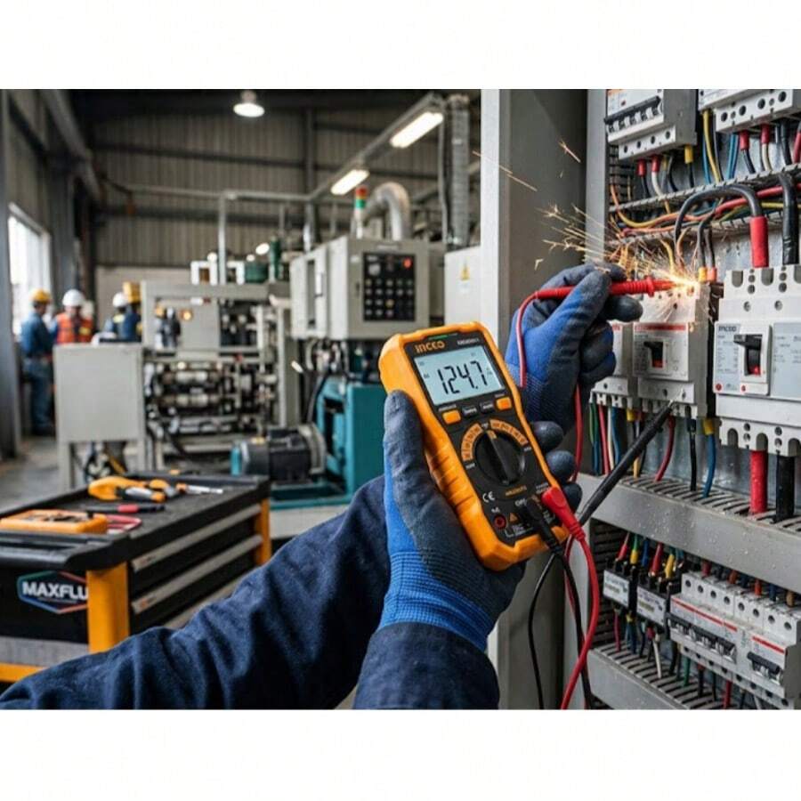 MULTIMETRO DIGITAL DM360011 INGCO | PRECISIÓN Y SEGURDAD ELÉCTRICA - Naranja - Ver 1