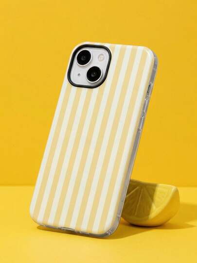 1 stuk minimalistische artistieke kleurrijke gestreepte glanzende 2-in-1 Phiên Film harde telefoonhoes compatibel met Samsung/ 11/12/13/14/15/16/17 Pro Max