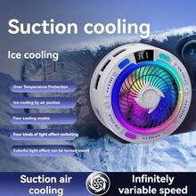 NEW Semiconductor Magnetic Clip Phone Cooler With Digital Display Temperature RGB Lights Compatible - Multicolor - View 5