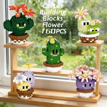 Khối xây dựng cây xương rồng siêu nhỏ, bao phủ nhiều hình dạng chậu cây khác nhau, được lắp ráp thủ công, vừa giúp giảm căng thẳng vừa trang trí. Vẻ ngoài dễ thương và thư giãn phù hợp với văn phòng, bàn làm việc và nhiều không gian khác. Đây vừa là vật trang trí cây xanh trên bàn làm việc, vừa là món quà thủ công ý nghĩa. Thiết kế hộp quà hoàn chỉnh, với kết cấu hạt mịn và độ phục hồi cao, có thể trưng bày sự kết hợp chậu cây thú vị mà không cần thêm phụ kiện, mang đến trải nghiệm lắp ráp thư giãn cho cuộc sống hàng ngày.