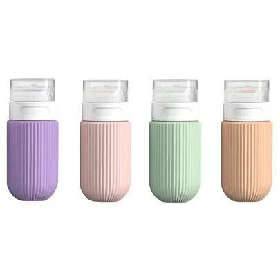 1pc/4pcs Travel Refillable Bottles, 60ML Portable Silicone Refill Bottles, Home Use Shampoo Storage Bottles