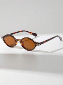 1 Pair Women's Geometric Small Frame Retro Personalized Street Style Fashion Fashion Glasses, Suitable For Outdoor & Travel - 彩色 - 查看 1