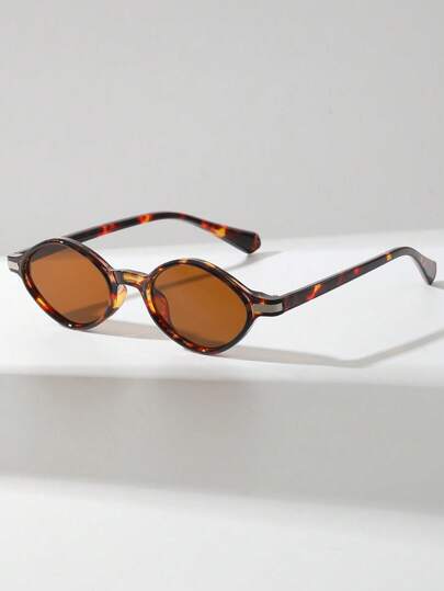 1 Pair Women's Geometric Small Frame Retro Personalized Street Style Fashion Fashion Glasses, Suitable For Outdoor & Travel