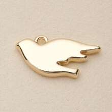 1 件镀金几何吊坠套装，包含心形/星形/蝴蝶/手形/方形/椭圆形/圆形/鸽子元素，简约百搭的珠宝制作材料 - 金色純銅 - 查看 5