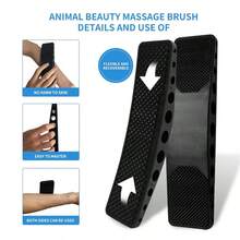 宠物马狗美容刷，沐浴按摩去毛刷 - 硬毛刷 - 查看 3