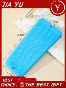 1 Tappetino in silicone extra large resistente al calore, custodia da viaggio portatile, per piastre arricciacapelli, piastre piatte e strumenti per lo styling dei capelli, tappetino resistente al calore per strumenti per capelli, custodia portatile per arricciacapelli. - nero - Visualizzare 11