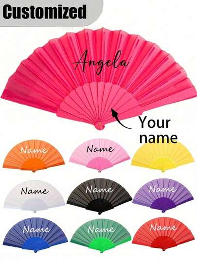 Personalized Hand Fan, Portable Party & Wedding Supplies, Hand Fan Gifts & Decorations, Wedding Fans, Small Gifts, Wedding Guest Favors, Creative Small Gifts, Holiday Accessories, Birthday Party Supplies, Durable, Colorful, Cute, Adorable, Fun, Cute, Y2K, Fashionable, Unisex, Casual, Customized, Personalized, Unique, Customized, Ideal Gift For Him, Ideal Gift For Her, Her, Boyfriend, Girlfriend, Family, Friends
