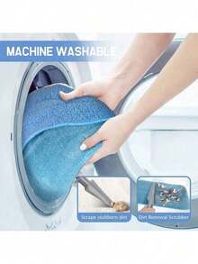 18" Professional Microfiber Mop Floor Cleaning System, Flat Mop With Stainless Steel Handle, 4 Reusable Washable Mop Pads, Wet And Dust Mopping For Hardwood, Vinyl, Laminate, Tile Cleaning - 藍色 - 查看 6