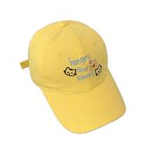 1 chiếc mũ lưỡi trai mềm mại thêu hình mèo dễ thương, mũ snapback che nắng mang phong cách trẻ trung. - Nhiều màu - Xem 4