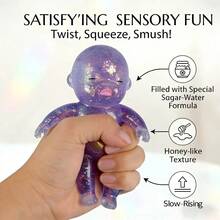 [Free Shipping] Baby Squishy Glitter Big Dancing Soft Moldable Slow Rising Sensory Fidget Toy Stress Anxiety Relief For Kids Adults Easter Basket Christmas Stocking Birthday Gifts Baby Squishy - Light Blue - 查看 4