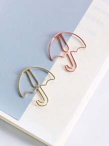 Creative Umbrella Shaped Paper Clips, Cute Cartoon Stationery, Special Shaped Paperclips For Notebook, Journal & Calendar Marking - Multicolor - View 2