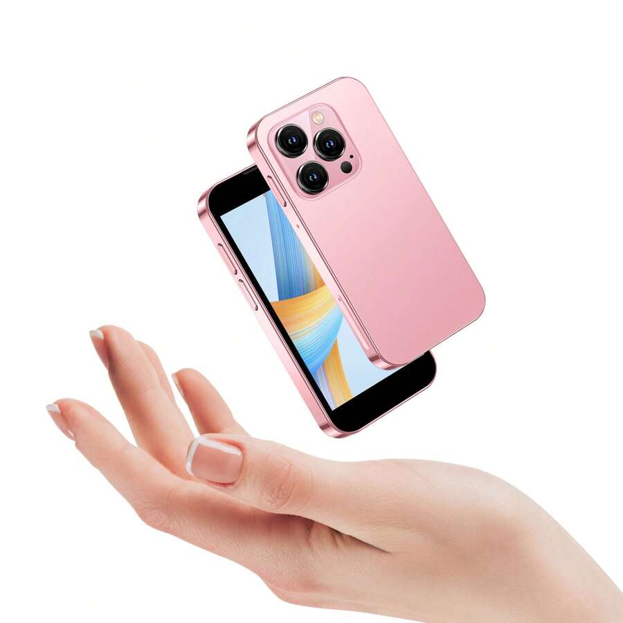 3-Inch  Mini Smartphone. Download Apps Connects To Wi-Fi.   1000mAh Battery. 2GB+16GB. Black / Pink / Blue . Spring & Birthday Gift.Mother's Day Present. - 粉色 - 查看 1