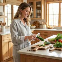 Multifunctional Vegetable Peeler With Wooden Handle And Bottle Opener, 2-In-1 Stainless Steel Blade, Contour-Flow For Kitchen Prep, Camping, Apple Potato Pumpkin Papaya - 銀色 - 查看 7