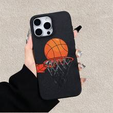 Funda para Teléfono: Diseño Creativo de Lujo con Patrón de Baloncesto y Balón, Estilo Clásico, Personalidad y . Nueva Funda para Teléfono Móvil Llena de Diversión, Simple, Moderna y con Personalidad para iPhone. Funda Unisex para Teléfonos Móviles 17/16/15/14/13/12/11. - color - Ver 1