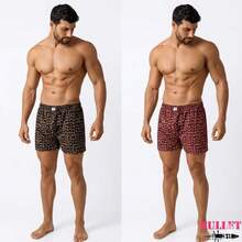 2 Cuecas Boxer Adulto Samba Canção Masculina Cueca Short Conforto e Qualidade. - Multicolorido - Visão 2