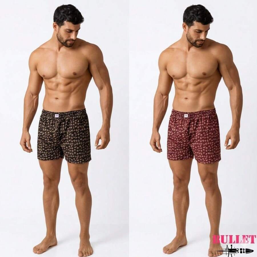 2 Cuecas Boxer Adulto Samba Canção Masculina Cueca Short Conforto e Qualidade.