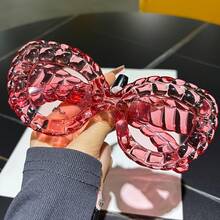 Fashionable Women's Cat-Eye Large-Frame  Glasses, Suitable For Casual Gatherings, Add A Relaxed And Casual Touch, Making You The Center Of Attention. - 綠色的 - 查看 3