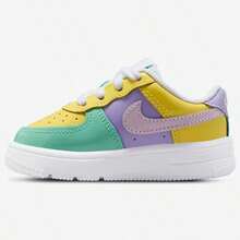 Nike Air Force 1 Low Lace Boys' Toddler White Casual Sneakers IF1674-100 | Court-To-Street Style, Iconic Silhouette - 黃色 - 查看 3