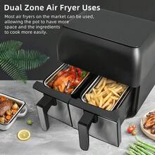Stackable Air Fryer Dehydrator Rack, Stainless Steel Air Fryer Accessories, Durable Structure, Dishwasher - Multicolor - View 6