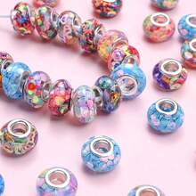 5/20 hạt acrylic lấp lấp lánh lỗ lớn 9x14mm - Hoàn hảo để tự làm đồ trang sức, vòng tay, dây chuyền, móc khóa, vòng tay charm và các dự án thủ công. - Màu ngẫu nhiên - Xem 4