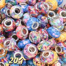 5/20 hạt acrylic lấp lấp lánh lỗ lớn 9x14mm - Hoàn hảo để tự làm đồ trang sức, vòng tay, dây chuyền, móc khóa, vòng tay charm và các dự án thủ công. - Màu ngẫu nhiên - Xem 9