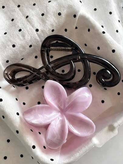 2 chiếc kẹp tóc hình hoa hồng và nốt nhạc, kẹp tóc acetate chống trượt, giữ chắc chắn dành cho nữ, phụ kiện tóc phong cách Y2K cho hàng ngày và tiệc tùng.