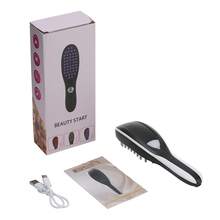 Hailicare Lược massage da đầu với 3 chế độ rung và đèn đỏ xanh, 46 đầu massage, sạc USB, giúp thư giãn da đầu hiệu quả, món quà lý tưởng cho Ngày của Mẹ. - màu đen - Xem 11