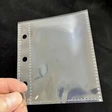 Páginas de Reposição do Álbum de Fotos A8 com 3 Ranhuras e 1 Bolso, Material PP, Protetores de Cartão Mini de 3 Polegadas, Páginas de Reposição Reforçadas para Álbum de Fotos - Estilo 1 - Visão 2