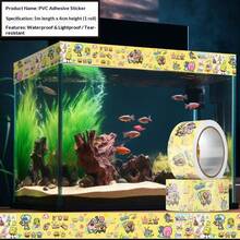 SpongeBob SquarePants 1 Rollo de Cinta Washi con Pegatinas de Dibujos Animados Lindos y Divertidos, Pegatinas de Cinta Washi Redondas de Dibujos Animados Lindos, Pegatinas Adorables, Pegatinas Decorativas de Alta Calidad con Temas - Multicolor - Ver 7