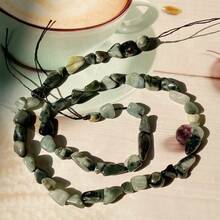 1串（40-45颗）天然宝石抛光珠，包括紫水晶、黄水晶、白水晶、绿东陵石、粉晶、月光石，不规则串在弹力绳上，可作手链、手镯或水晶手链佩戴。 - 彩色 - 查看 42