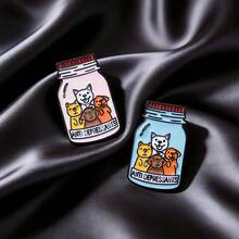 [Dog Brooch & Badge] Cross Border New Cute Dog Shaped Alloy Drip Oil Brooch, Dog Badge In Bottle, Clothing And Accessories Wholesale - Pink Color - View 4