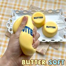 Butter Pudding Silicone Taba Squishy, Office Stress Relief Creamy Soft Handmade Squeeze Toy, Christmas Halloween Gift - Multicolor - View 2