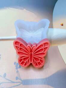 1 Stück Schmetterling-förmige Kerzen Silikonform, Heim Dekoration/Geschenk Figur Gipsform, handgemachte Epoxidharz Gussform, künstlerische dekorative Ton Gipsform - Weiß - Übersicht 5