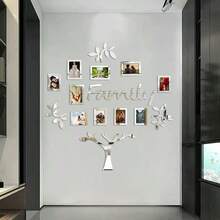 1 Set Acrylic DIY Combination Mirror Wall Stickers, Photo Frame Wall Decor Suitable For Living Room, Bedroom, Dining Room, Office, New Home, Gift - A - View 10