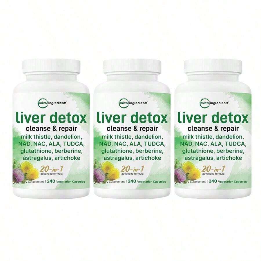 Liver Advanced+, 240 Veggie Capsules, 20-In-1 Advanced Support Complex[Free Shipping ](2026 Latest Version) - 3PCS - View 1