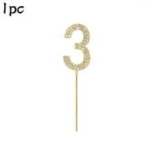 10pcs Silver Plated Cake Topper Candles, 0-9 Crystal Number Cake Decorations Suitable For Birthday, Anniversary, Graduation And Party - Multicolor - View 15