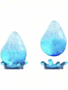 Water Drop Swirl Cube Squishy Toy, Malt Sugar Slow Rising Stress Ball, Anxiety Relief Fidget Toy - Blue - View 6