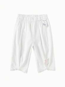 Balabala Quần cho bé mềm mại, nhẹ, thoáng khí, kiểu dáng thường ngày dễ thương mùa hè 2026 - Tông màu trắng - Xem 1