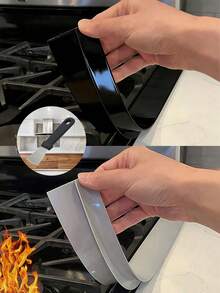 Bộ 2-4 miếng dải bịt kín chống ô nhiễm màu đen dùng trong nhà bếp, dải bịt kín khe hở bằng silicon chịu nhiệt cao, dải bịt kín mềm chống dầu mỡ và ô nhiễm cho khe hở bếp ga, dải bịt kín khe hở mặt bàn, phụ kiện dụng cụ nhỏ trong nhà bếp (có thể cắt tỉa) - Nhiều màu - Xem 10