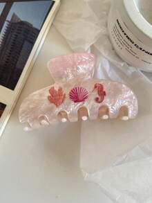 1 cái/4 cái Kẹp tóc hình sao biển bằng acrylic sáng bóng, kiểu dáng sang trọng, tối giản, dễ thương, hình bán nguyệt, phụ kiện tóc - Nhiều màu - Xem 13