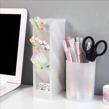 Hộp đựng bút nghiêng 4 ngăn, hộp đựng đồ để bàn, hộp sắp xếp bàn làm việc, giá đựng văn phòng phẩm, giá để bút, đồ dùng văn phòng, phụ kiện bàn làm việc, phụ kiện văn phòng phẩm - Giá đỡ lưu trữ - Xem 2