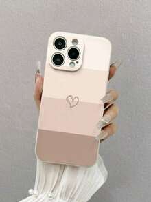 Funda de teléfono con forma de corazón, pintada y con amortiguación reforzada, compatible con 15 Pro Max, 14, 13, 12, 11, XS, XR, 7/8, compatible con Samsung Galaxy A03s, A03 Core, A04, A12, A13, A14, A21s, A22, A23, A24, A32, A33, A34, A51, A52, A53, A54, A71, A72, A73, S20 FE, S21, S22, compatible con Redmi 9, 9A, 10A, 10C, compatible con Redmi Note 9, 10, 11, 12, 12C, teléfonos móviles, bolsas, accesorios para móviles, fundas para teléfonos, decoración de habitaciones, accesorios, fundas transparentes para teléfonos, verano, correas para teléfon - Estilo (1 pieza) - Ver 2