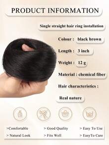 Messy Bun Wig, Elastic Wavy Curly Bun, Synthetic Hair Extensions, Suitable For Women And Girls - Multicolor - View 6