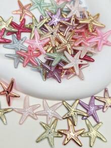 30 piezas de cuentas de estrella de mar acrílicas coloridas y lindas, suministros para hacer joyas DIY, adecuadas para aretes, collares, cadenas de teléfono, llaveros, encantos de bolso - estrella de mar - Ver 3