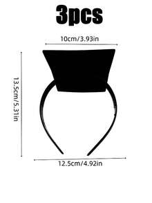 1pc/3pcs Graduation Cap Headband, Black Plastic Buckle Fixation, Adhesive Graduation Cap Headband Hair Accessory, Graduation Student Supplies - Graduation Cap Headband - View 9