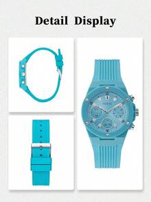GUESS Stainless Steel Elegant Daily Wear Watch GW0255L2, Suitable For Commuting And Work - Blue - View 6