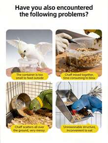 房屋造型自动喂鸟器 - 谷壳分离，大容量，适用于虎皮鹦鹉、爱情鸟 - A/房屋結構 - 查看 7