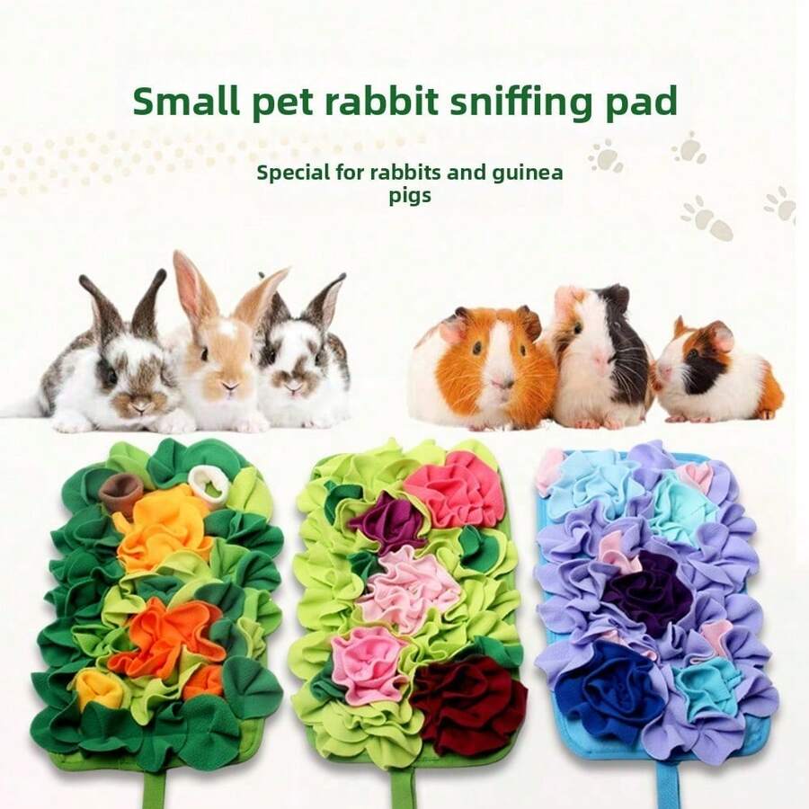 1 tấm thảm ngửi cho thú cưng, thảm tìm thức ăn cho thỏ, khay đựng đồ ăn vặt cho động vật nhỏ, thảm cho chó ăn, thảm huấn luyện khứu giác, đồ chơi xếp hình tương tác cho thú cưng.