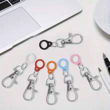 1pc/6pcs Pen Clip Keychain, Hook Design Can Hang Pen, Suitable For Bags, Belts, Casual Style Keyring Accessory - One Size - View 7